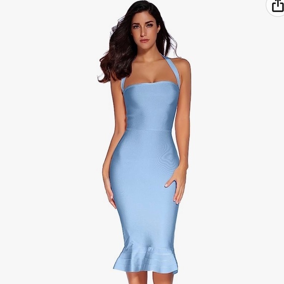 Dresses & Skirts - Baby Light Blue Body con Bandage  Fishtail Party Formal Dress Wedding Guest